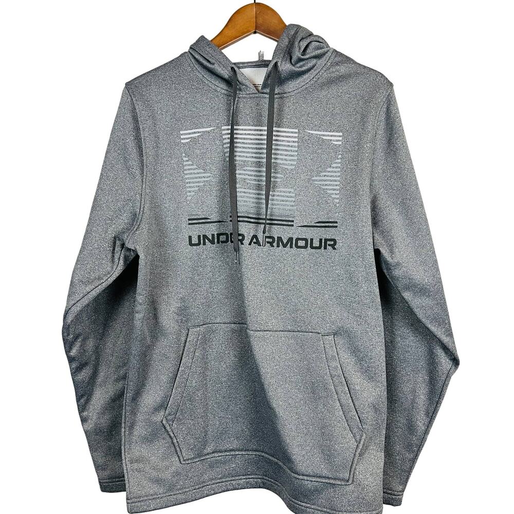 Under Armour Pullover Sweatshirt Pocket Hoodie Grey - S